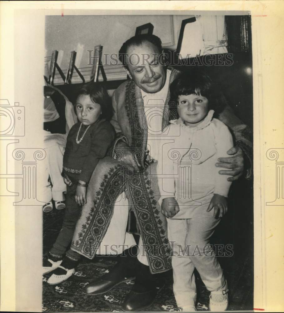 1968 Gen Mohammad Ayub Khan with two of his grandchildren-Historic Images