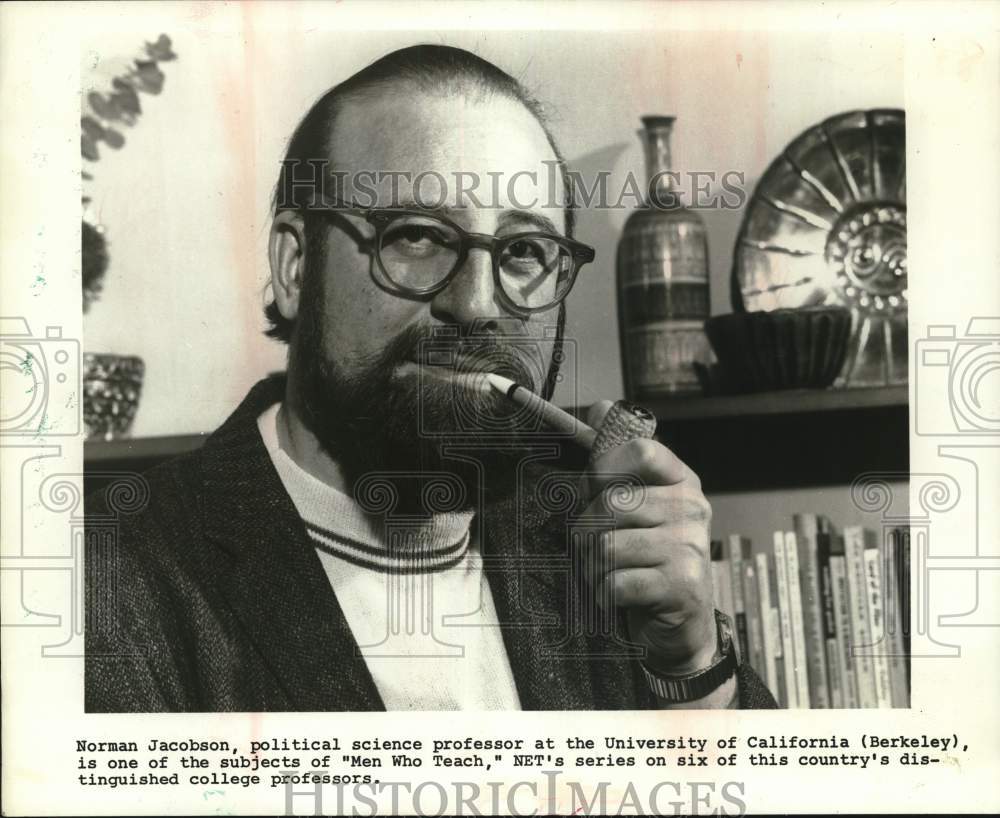 1968 Univ of California professor Norman Jacobson on "Men Who Teach"-Historic Images