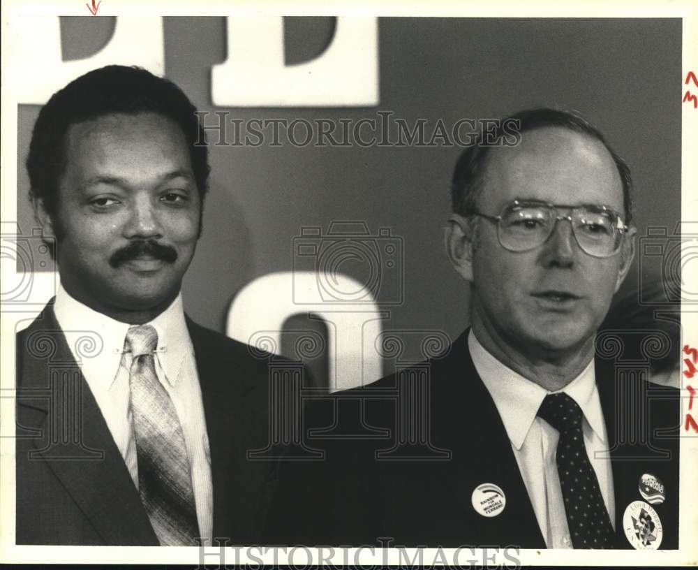 1984 Press Photo Civil Rights leader Reverend Jesse Jackson - hcb12567 - Historic Images