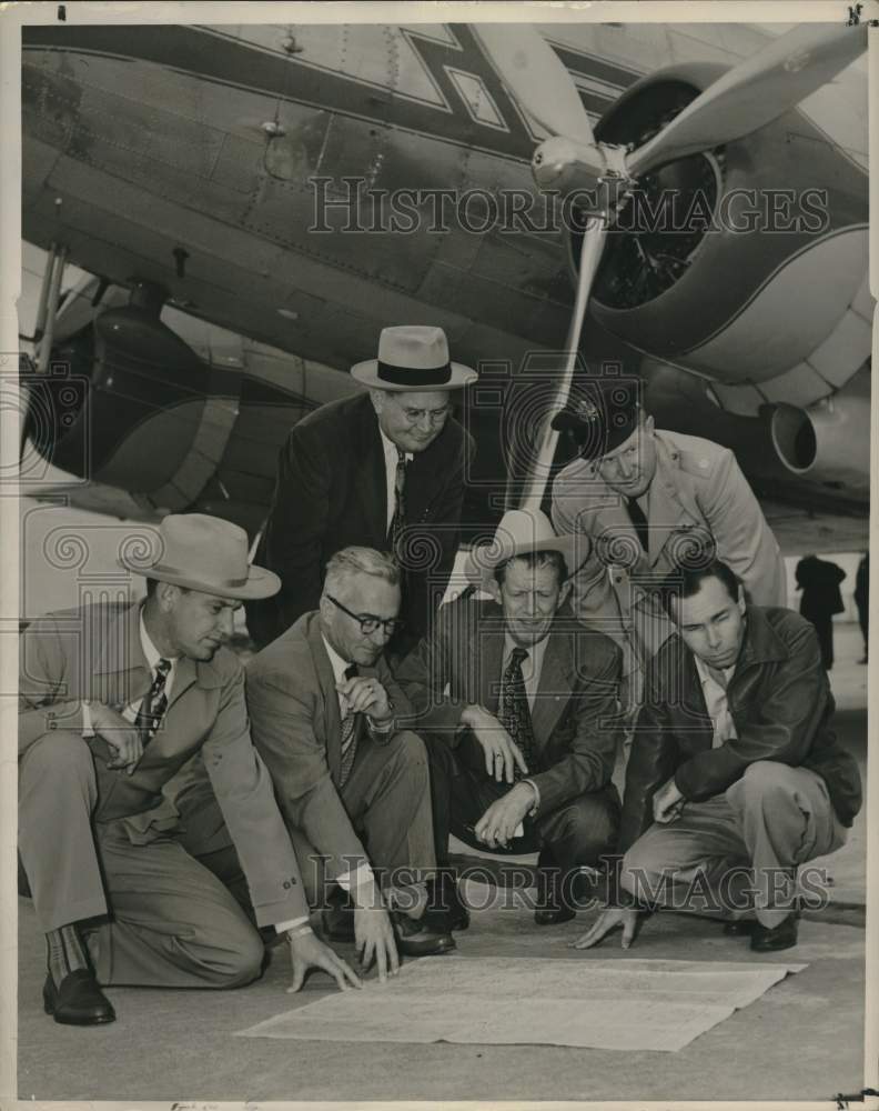 1953 Buster Kern with Jefferson County Sheriff Department by plane-Historic Images