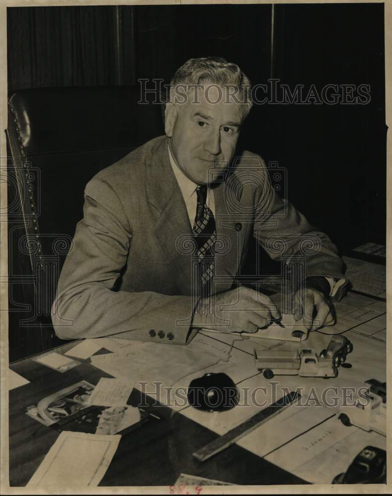 1952 Wallace Kelly at his desk, Houston, Texas-Historic Images