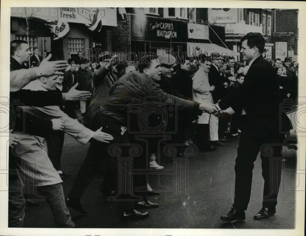 1962 Edward M. (Ted) Kennedy Campaigning in Boston-Historic Images