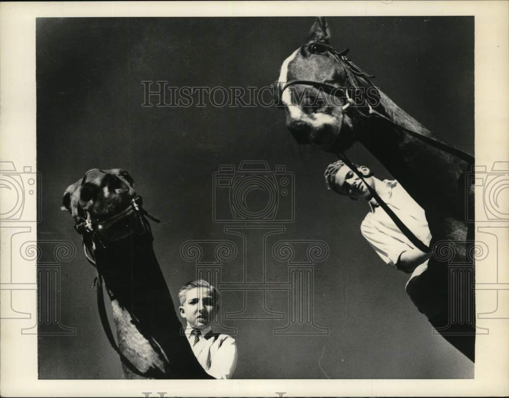 1955 Prince Juan Carlos & Prince Alfonso Riding Horses-Historic Images