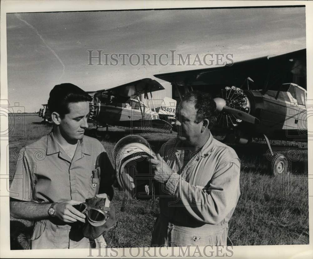 1968 Robert S. King, airplane pilot, with friend.-Historic Images