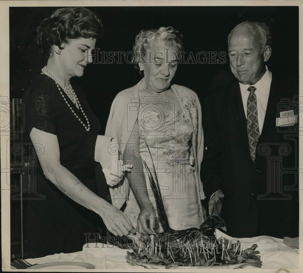 1959 Press Photo Past presidents Betty Johnston &amp; George Sawtelle at event, TX - Historic Images