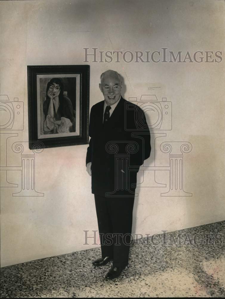 1961 Press Photo Museum of Fine Arts director James J. Sweeney by Matisse art- Historic Images