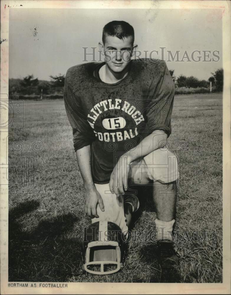 1967 Press Photo Billy Ray Wortham as a young Little Rock football player. - Historic Images