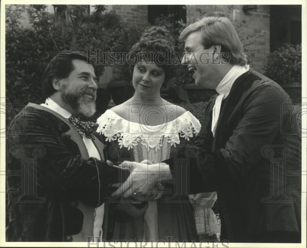 1989 Press Photo Gilbert and Sullivan actors of "The Sorcerer" in Houston - Historic Images
