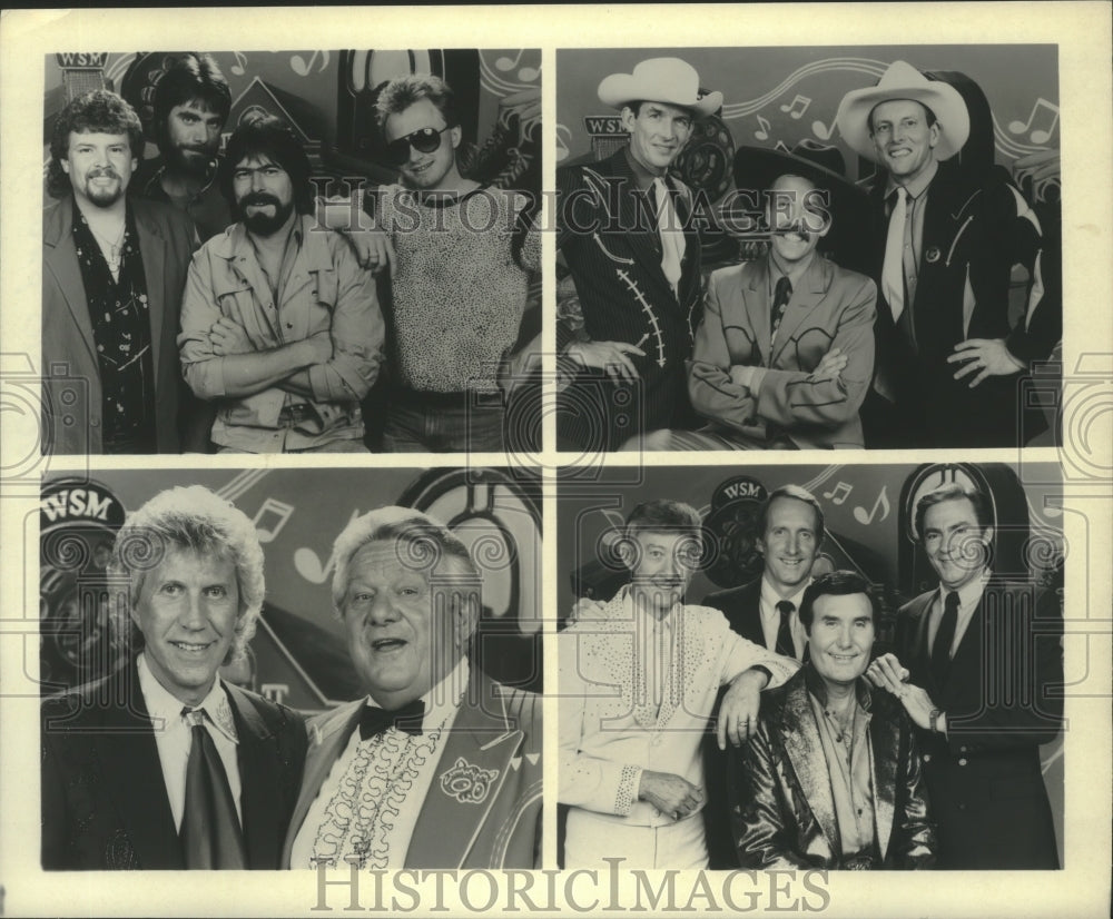 1986 Press Photo Performers on "60th Anniversary of Grand Ole Opry" on CBS TV-Historic Images