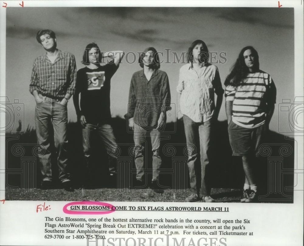1995 Press Photo Alternative Rock Band "Gin Blossoms: - hcp00088 - Historic Images