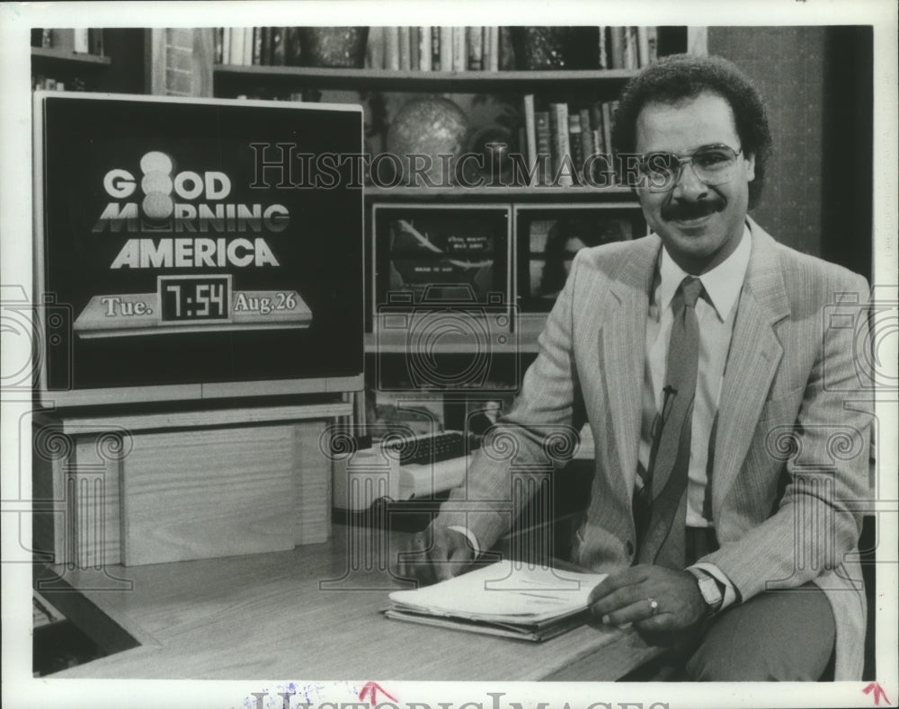 1986 Press Photo ABC's "Good Morning America" host Spencer Christian - Historic Images