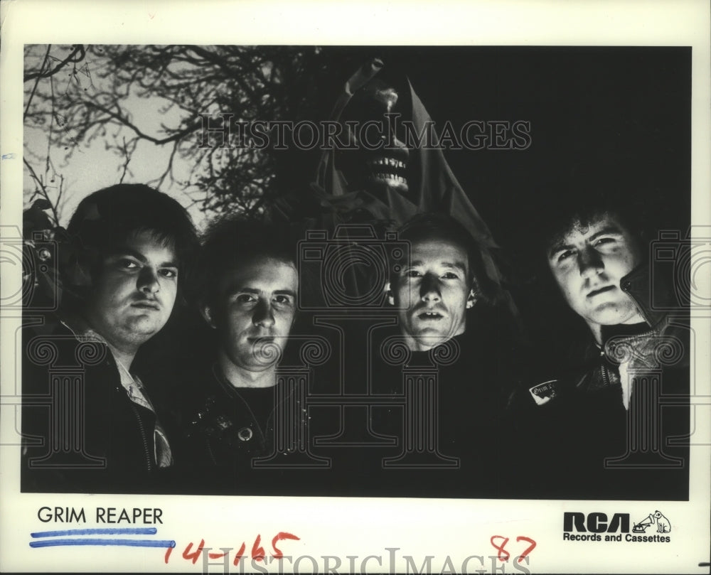 1984 Press Photo Music group &quot;Grim Reaper&quot; - hcp00136 - Historic Images