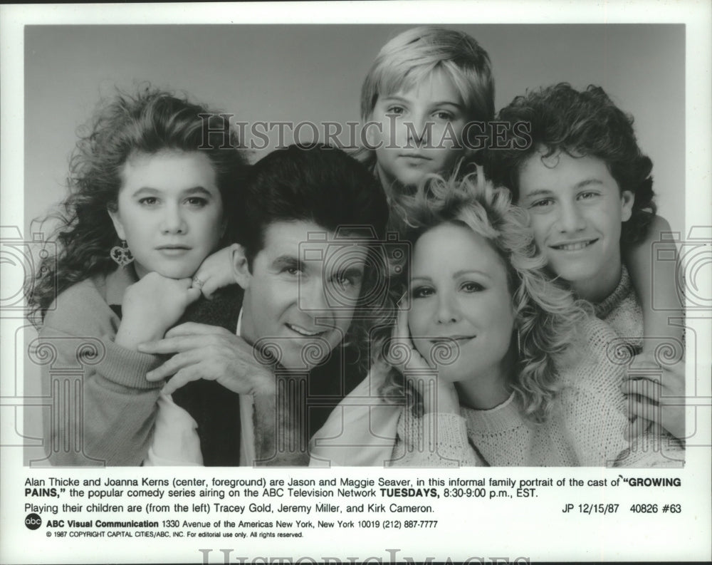 1987 Press Photo Cast of ABC TV show &quot;Growing Pains&quot; - hcp00192 - Historic Images