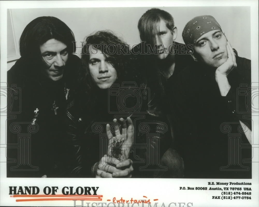 1989 Press Photo Entertainers "Hand of Glory" - hcp00206 - Historic Images
