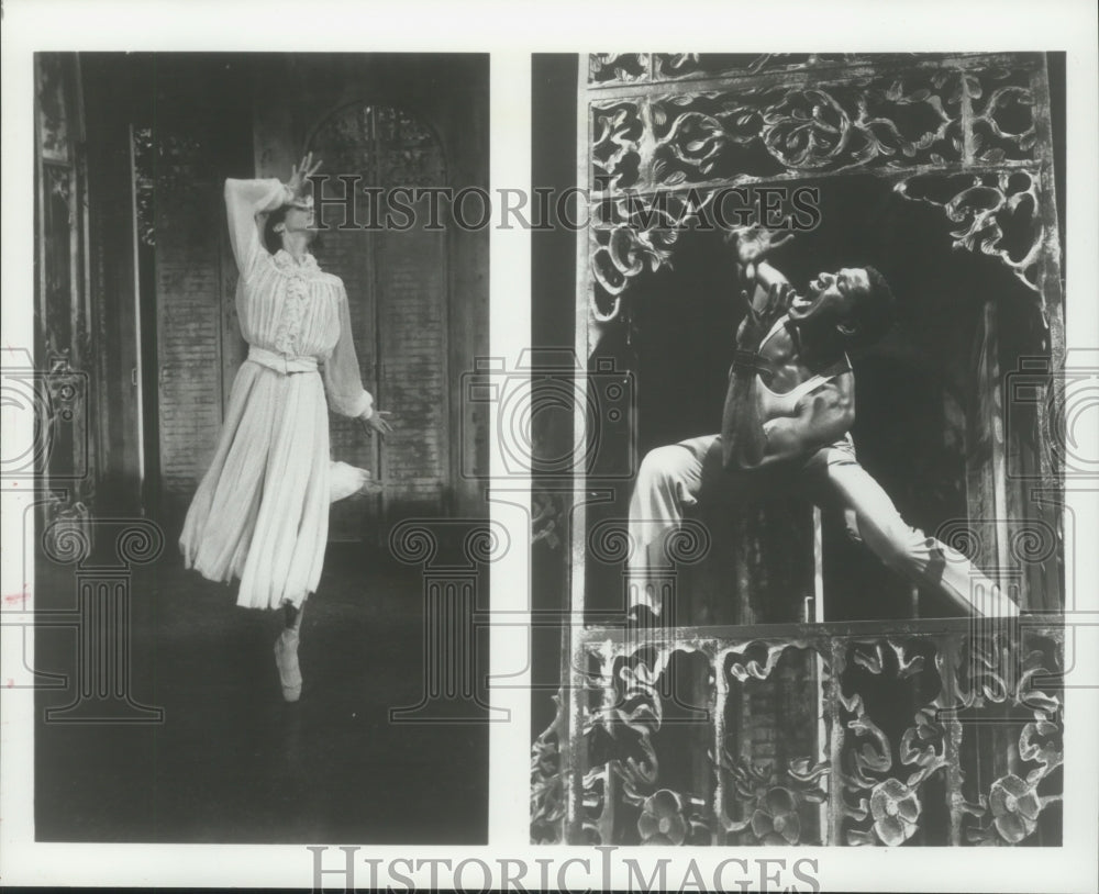 1986 Press Photo Dancers Virginia Johnson and Lowell Smith perform on TV show - Historic Images