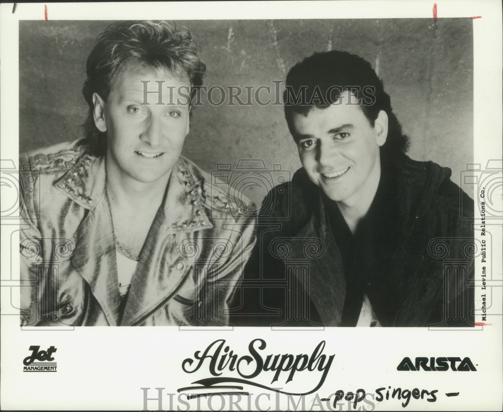 1985 Press Photo Pop singers from Australia &quot;Air Supply&quot; - hcp00439 - Historic Images