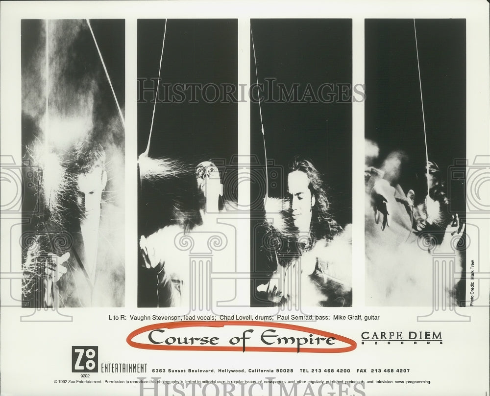 1992 Press Photo Music group "Course of Empire" - hcp00586 - Historic Images