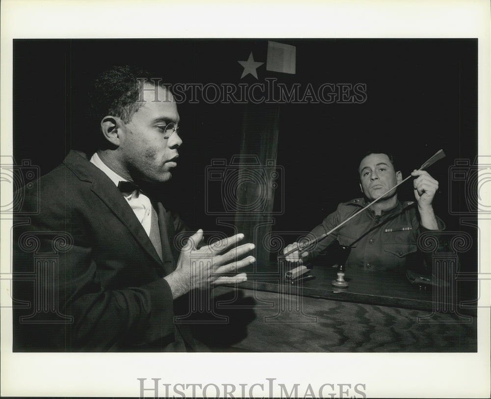 1988 Press Photo Cast of &quot;Billy Bishop at Chocolate Bayou Theater in Houston - Historic Images