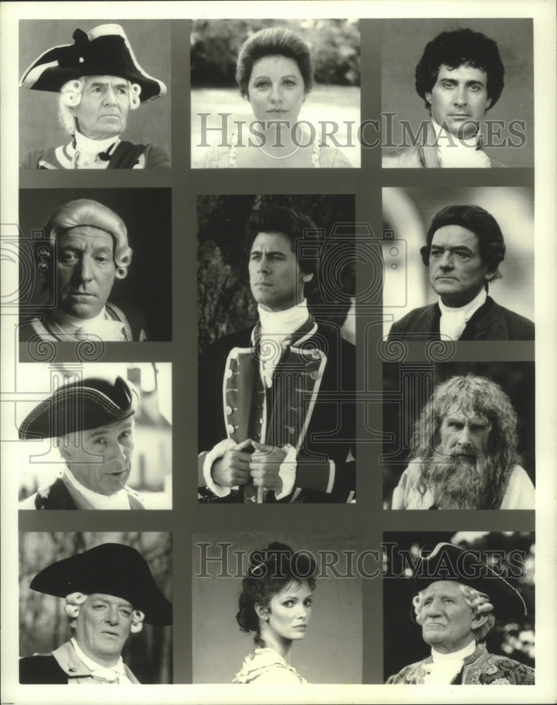 1984 Press Photo Cast of CBS miniseries &quot;George Washington&quot; - hcp00729 - Historic Images