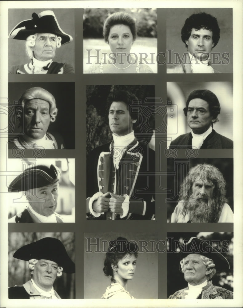 1984 Press Photo Cast of CBS miniseries "George Washington" - hcp00729 - Historic Images