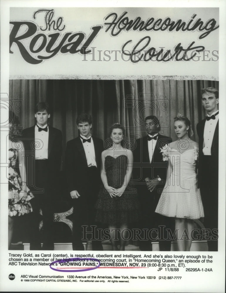 1988 Press Photo Tracey Gold in scene from ABC TV show "Growing Pains" - Historic Images