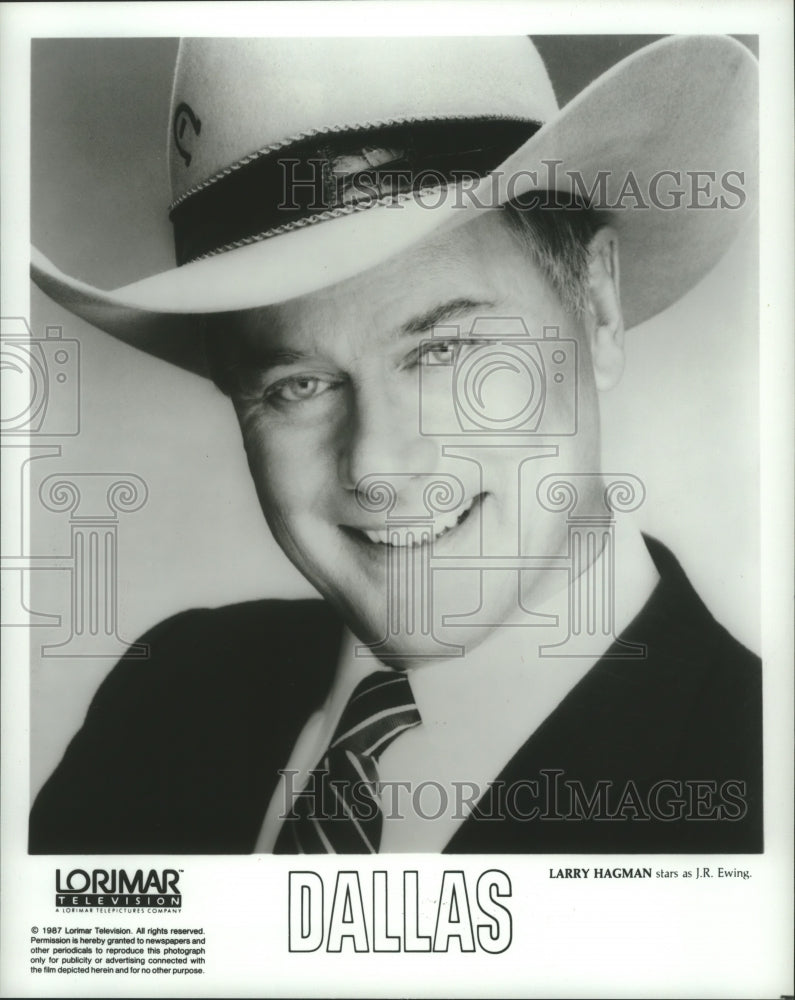 1987 Larry Hagman stars as J. R. Ewing on TV show &quot;Dallas&quot; - Historic Images