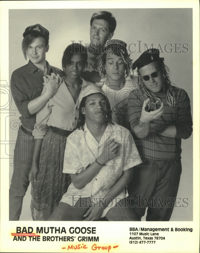 1988 Press Photo Music group Bad Mutha Goose and the Brothers' Grimm - Historic Images