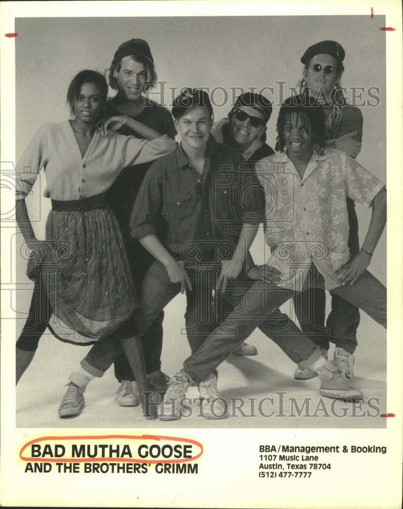 1988 Press Photo Bad Mutha Goose and the Brothers' Grimm music group - Historic Images