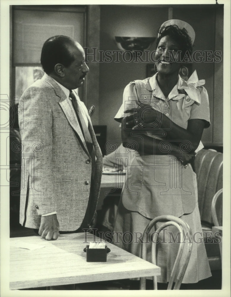 1986 Press Photo Sherman Hemsley, Paula Kelly actors star in &quot;Amen&quot; on NBC.- Historic Images