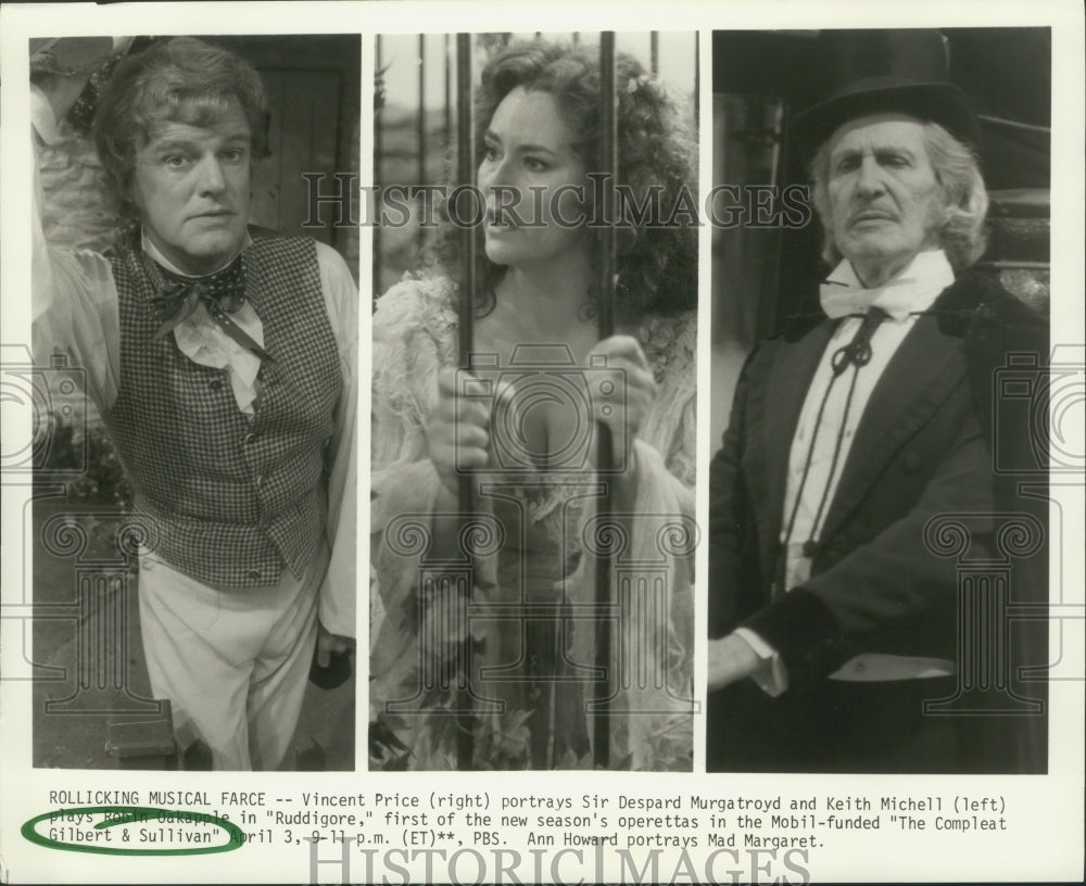 1986 Press Photo The cast of &quot;Ruddigore&quot; operetta of Compleat Gilbert &amp; Sullivan - Historic Images