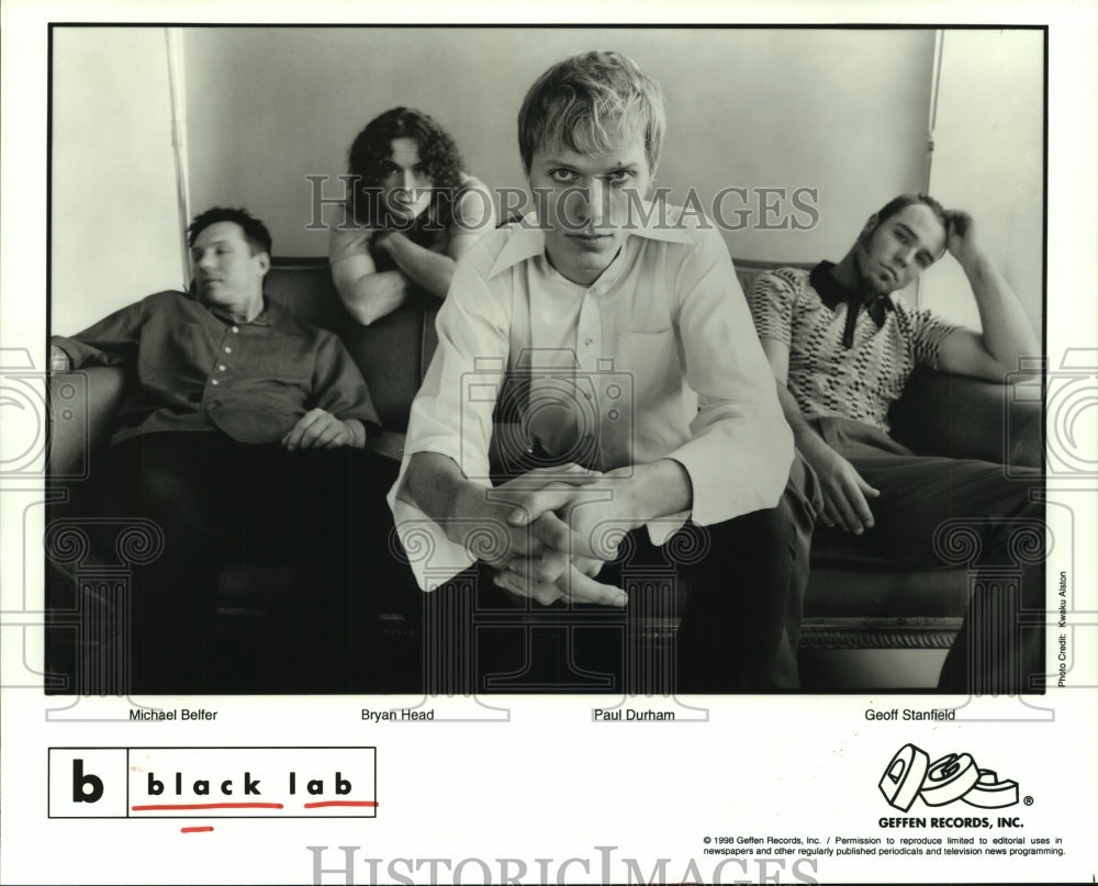 1998 Press Photo Members of the music group "Black Lab". - Historic Images