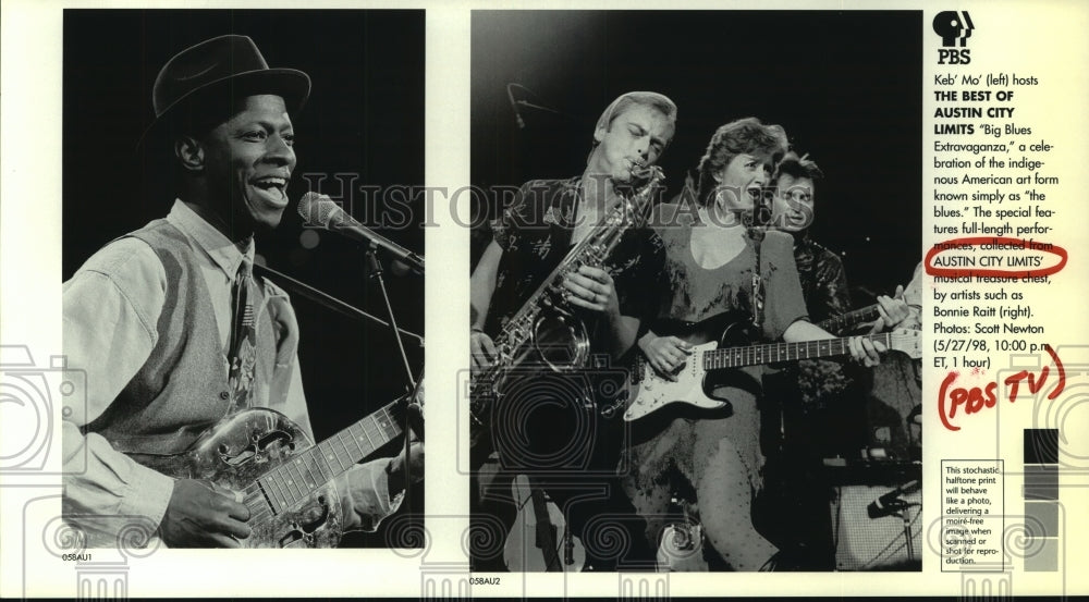 1998 Keb' Mo' and Bonnie Raitt perform on musical television special - Historic Images