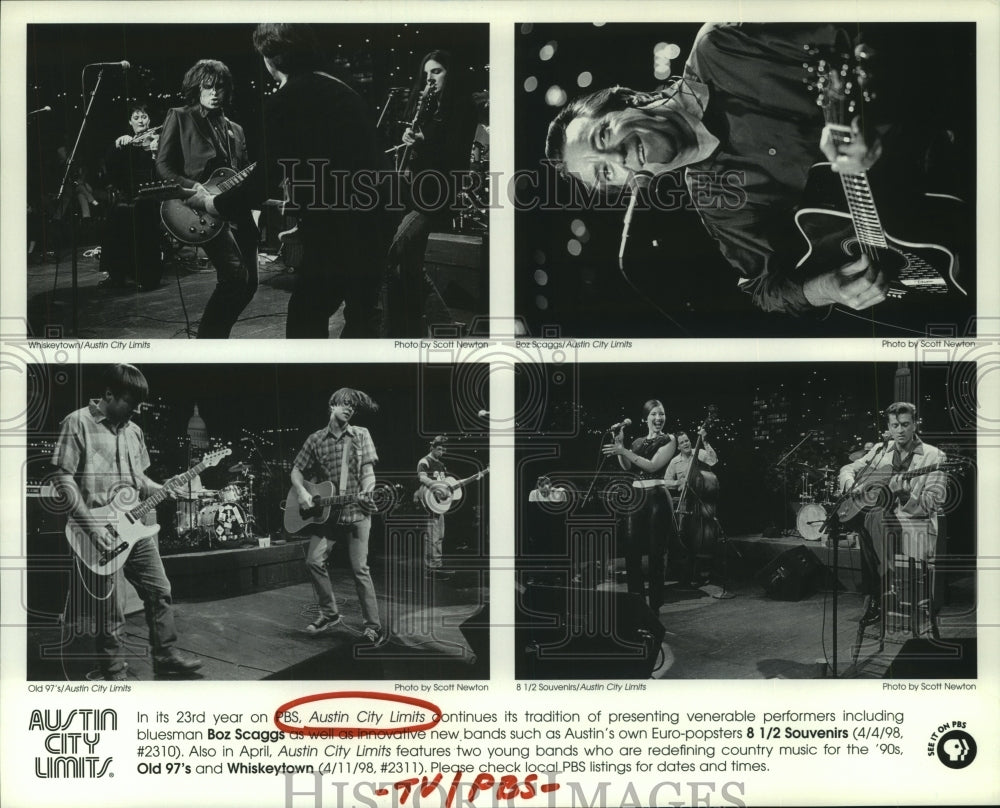 1998 Press Photo Artists featured on the 23rd Austin City Limits special - Historic Images