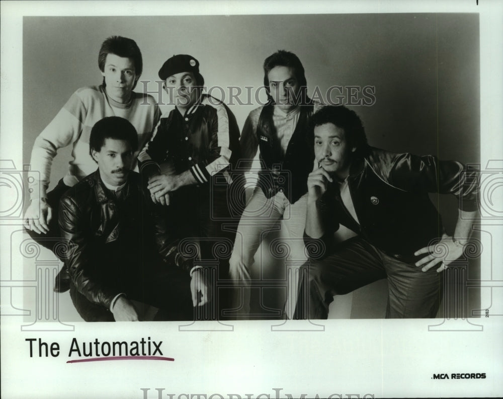 1983 Press Photo Members of the pop group "The Automatix". - Historic Images