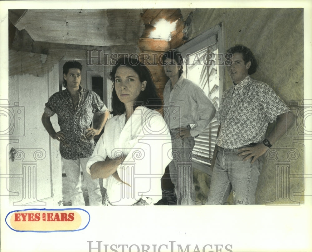 1990 Press Photo Members of the rock group Eyes And Ears - Historic Images