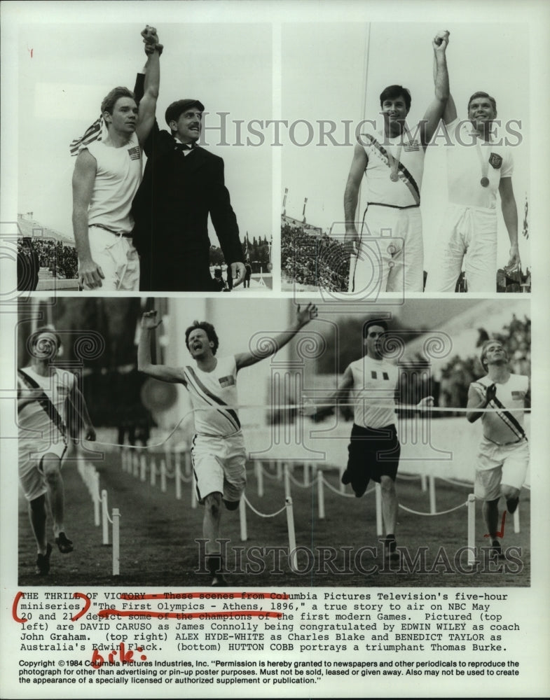 1984 Press Photo Scenes from the miniseries &quot;The First Olympics - Athens, 1896&quot; - Historic Images