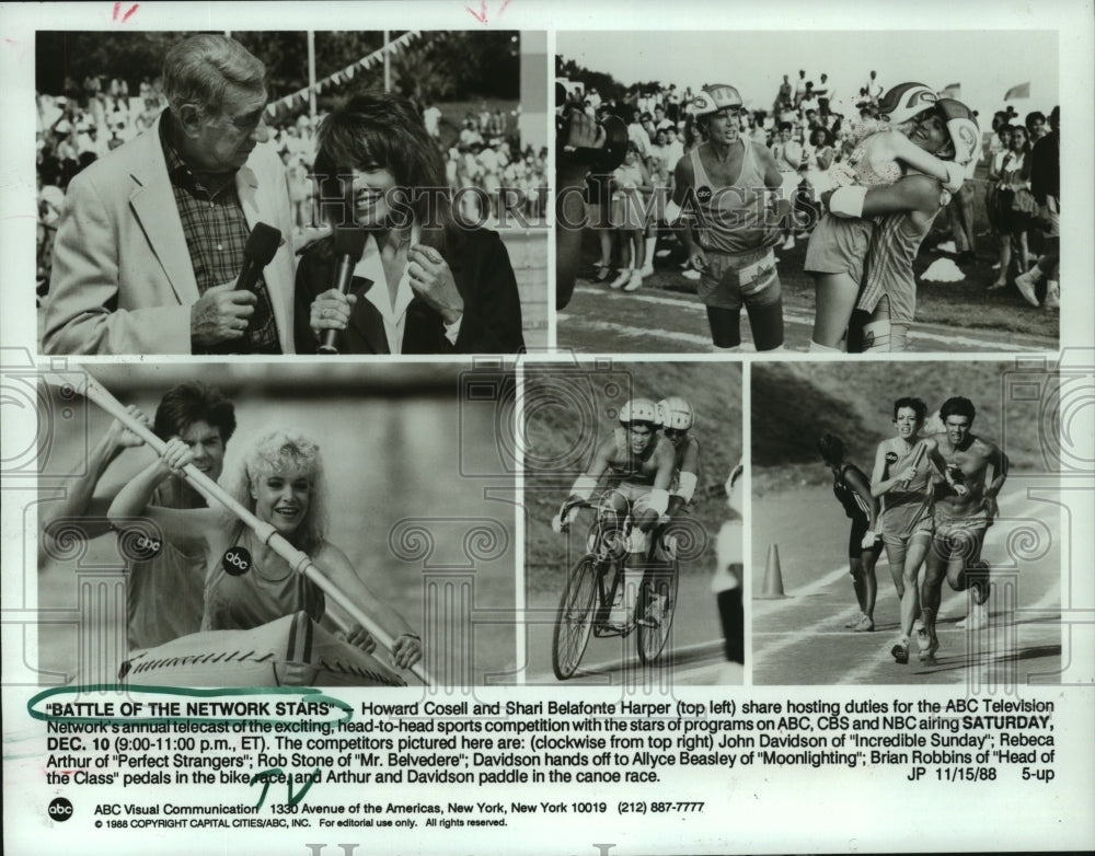 1988 Scenes from the "Battle of the Network Stars" television show - Historic Images