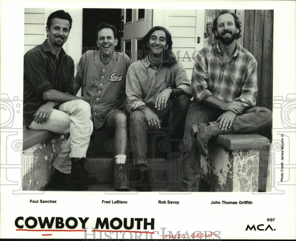 1997 Press Photo Members of the music group Cowboy Mouth - Historic Images