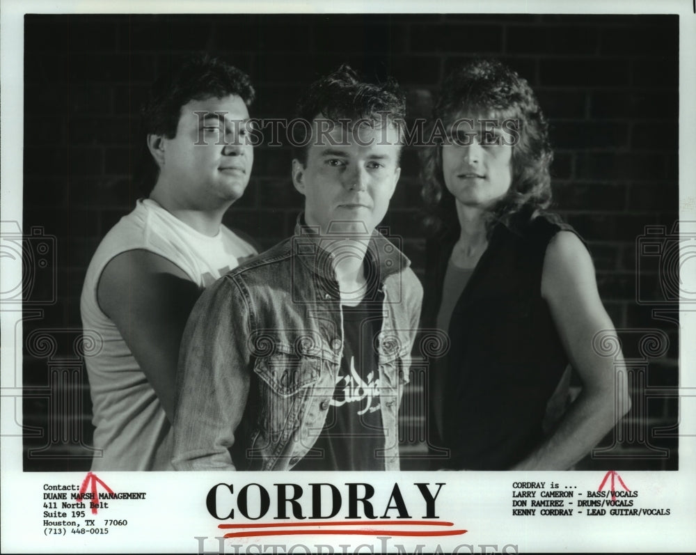 1988 Press Photo Members of Band, &quot;Cordray&quot; - hcp02953- Historic Images