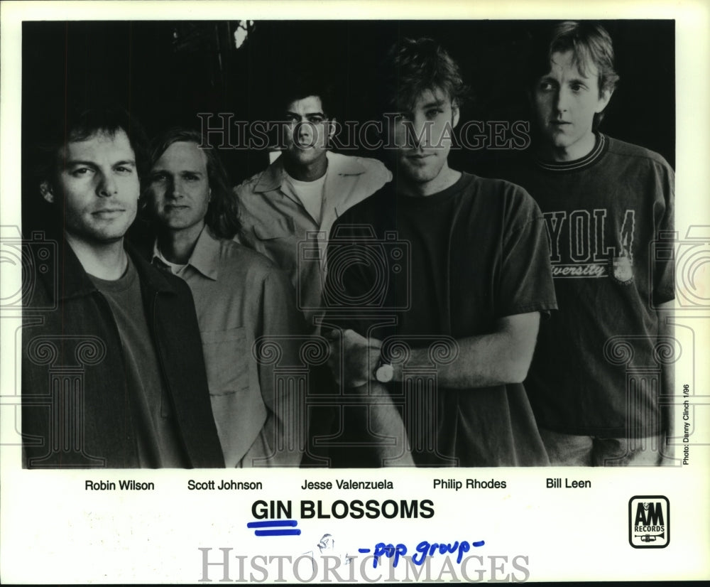 1996 Press Photo Members of pop group &quot;Gin Blossoms&quot;. - hcp03098- Historic Images