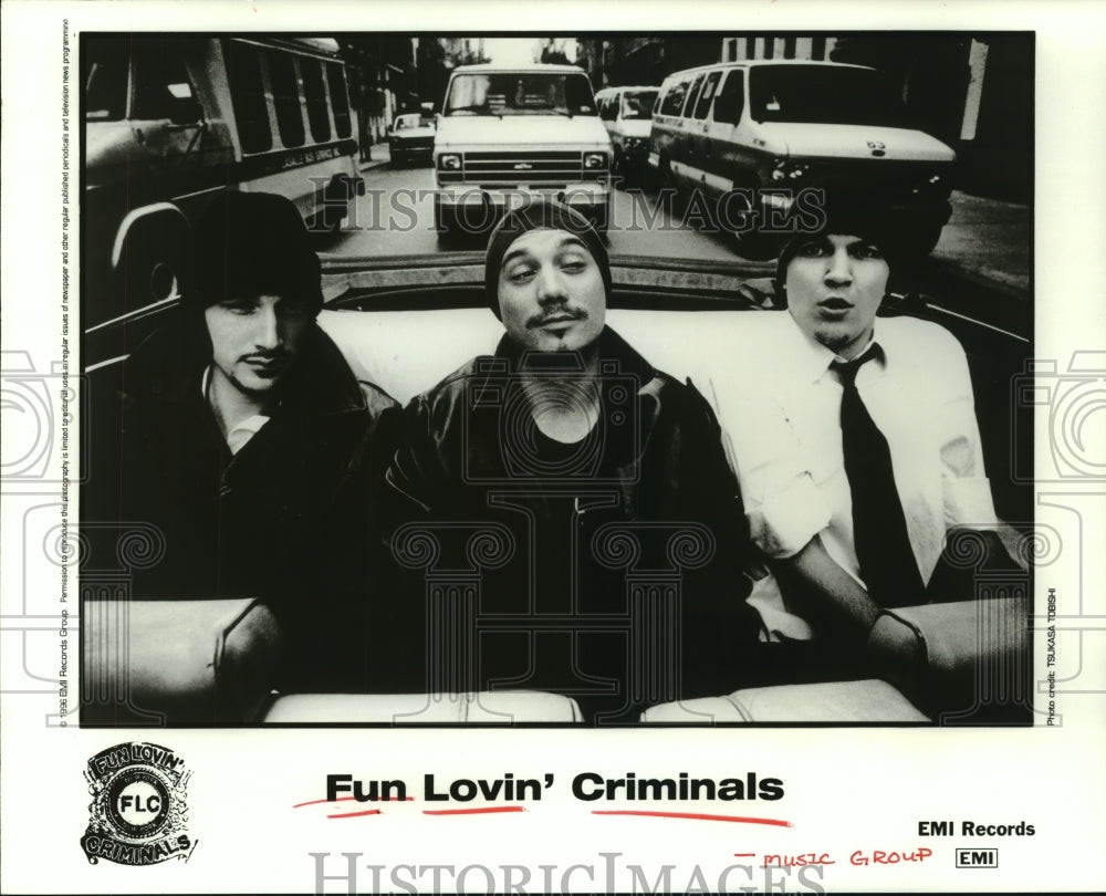 1996 Press Photo Music Group &quot;Fun Lovin&#39; Criminals&quot;. - hcp03105- Historic Images