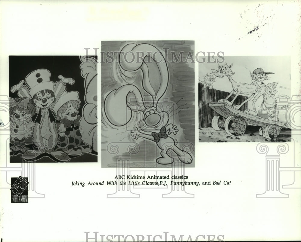 1991 Press Photo Scenes from cartoons on ABC Kidtime Animated classics.- Historic Images