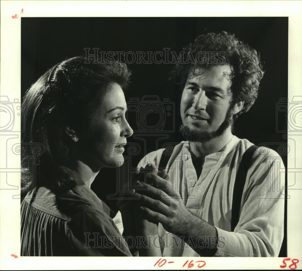 1984 Press Photo Scene from &quot;Plenty&quot; at Chocolate Bayou Theater Company Houston- Historic Images