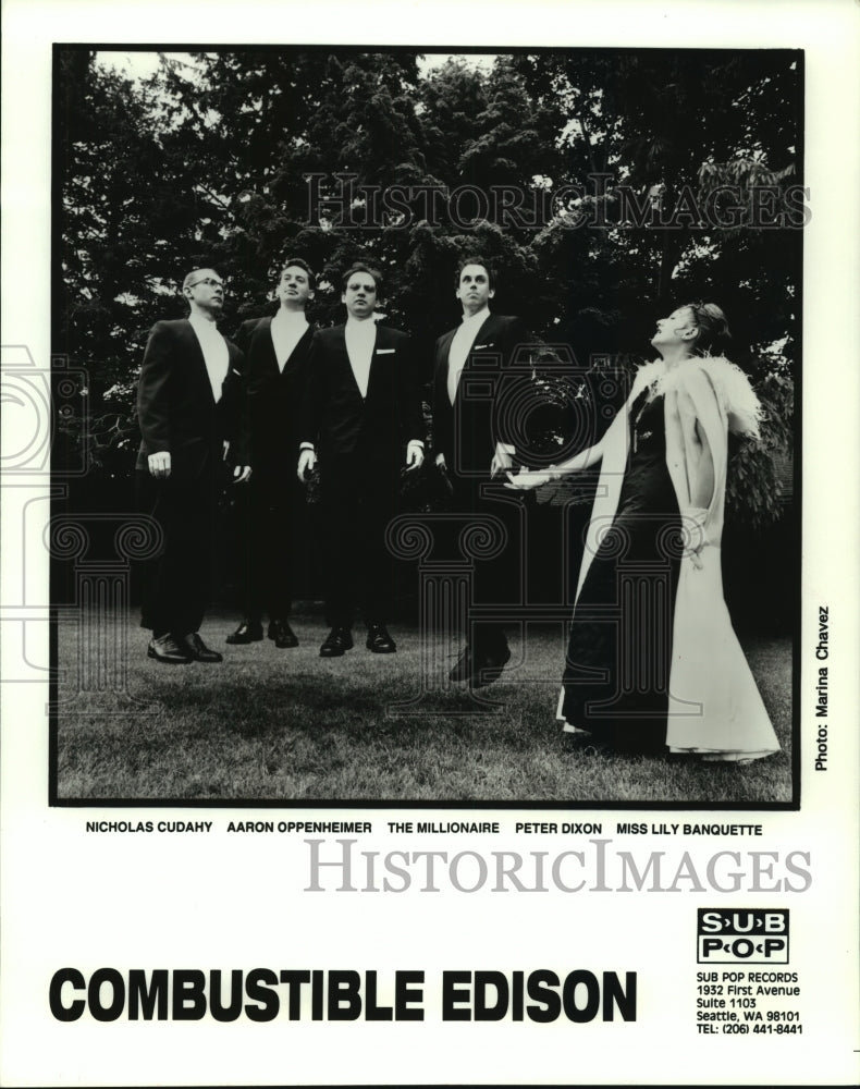 1996 Press Photo Members of the music group Combustible Edison - hcp03684- Historic Images