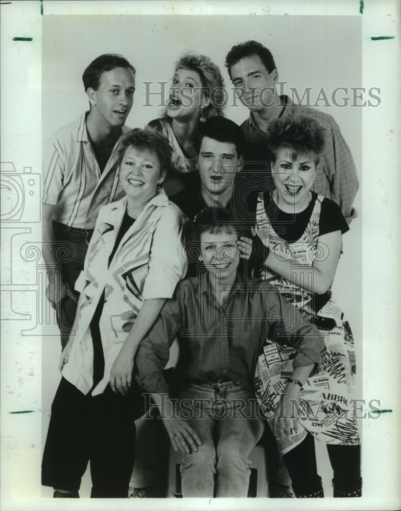 1986 Press Photo New cast members in The Comedy Workshop Houston. - hcp03995- Historic Images