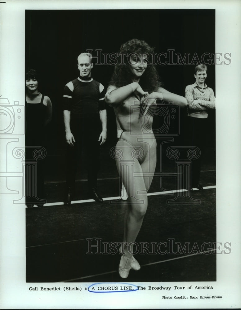 1991 Press Photo Gail Benedict acts as Sheila in A Chorus Line play - hcp04069- Historic Images