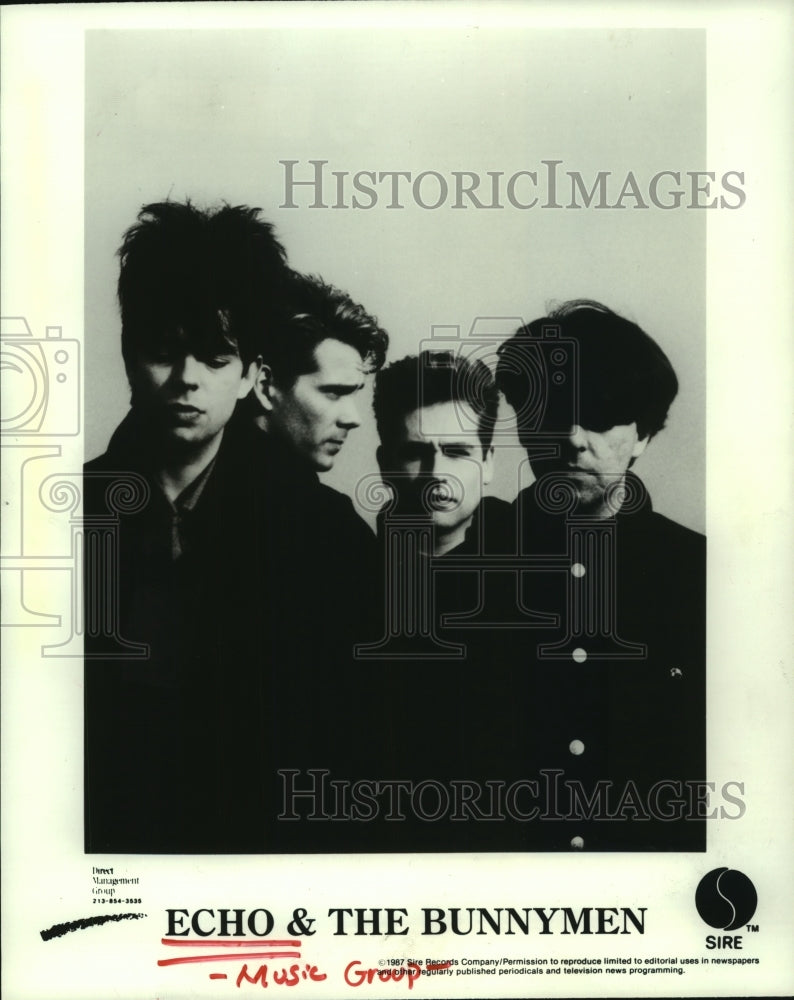 1987 Press Photo Members of the music group Echo &amp; The Bunnymen - hcp04165- Historic Images