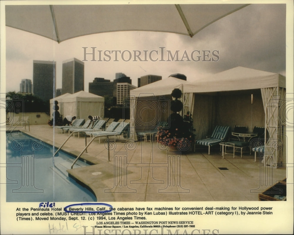 1994 Press Photo The peninsula Hotel in Beverly Hills, California - hcp04433- Historic Images