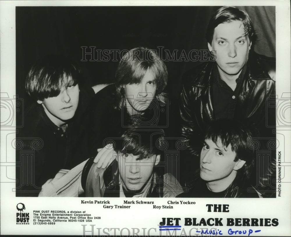 1986 Press Photo Members of the music group The Jet Black Berries - hcp04536- Historic Images