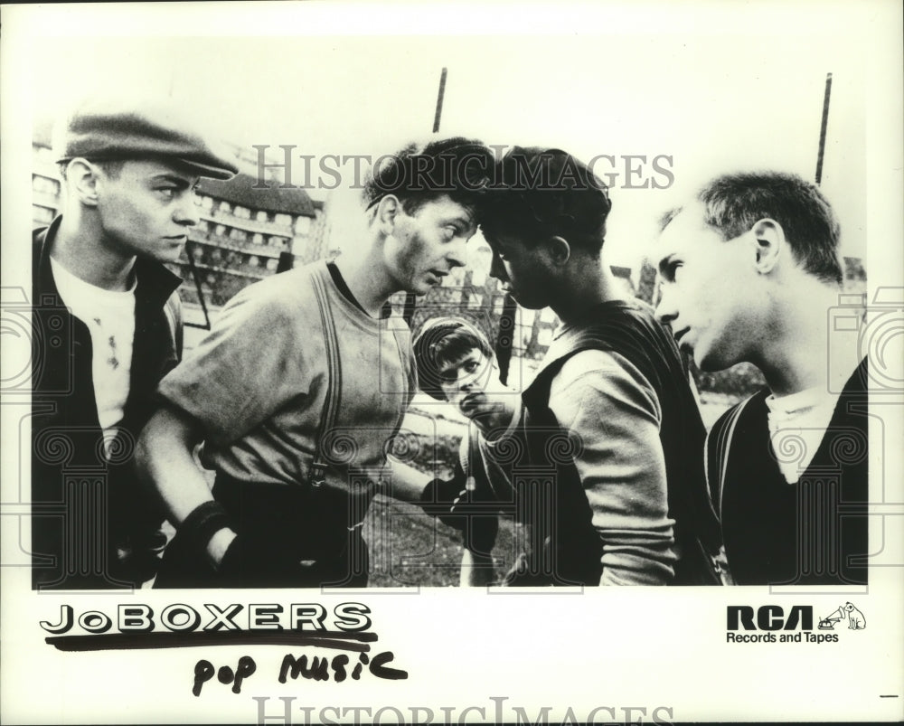 1983 Press Photo Members of the pop music group Jo Boxers - hcp04547- Historic Images